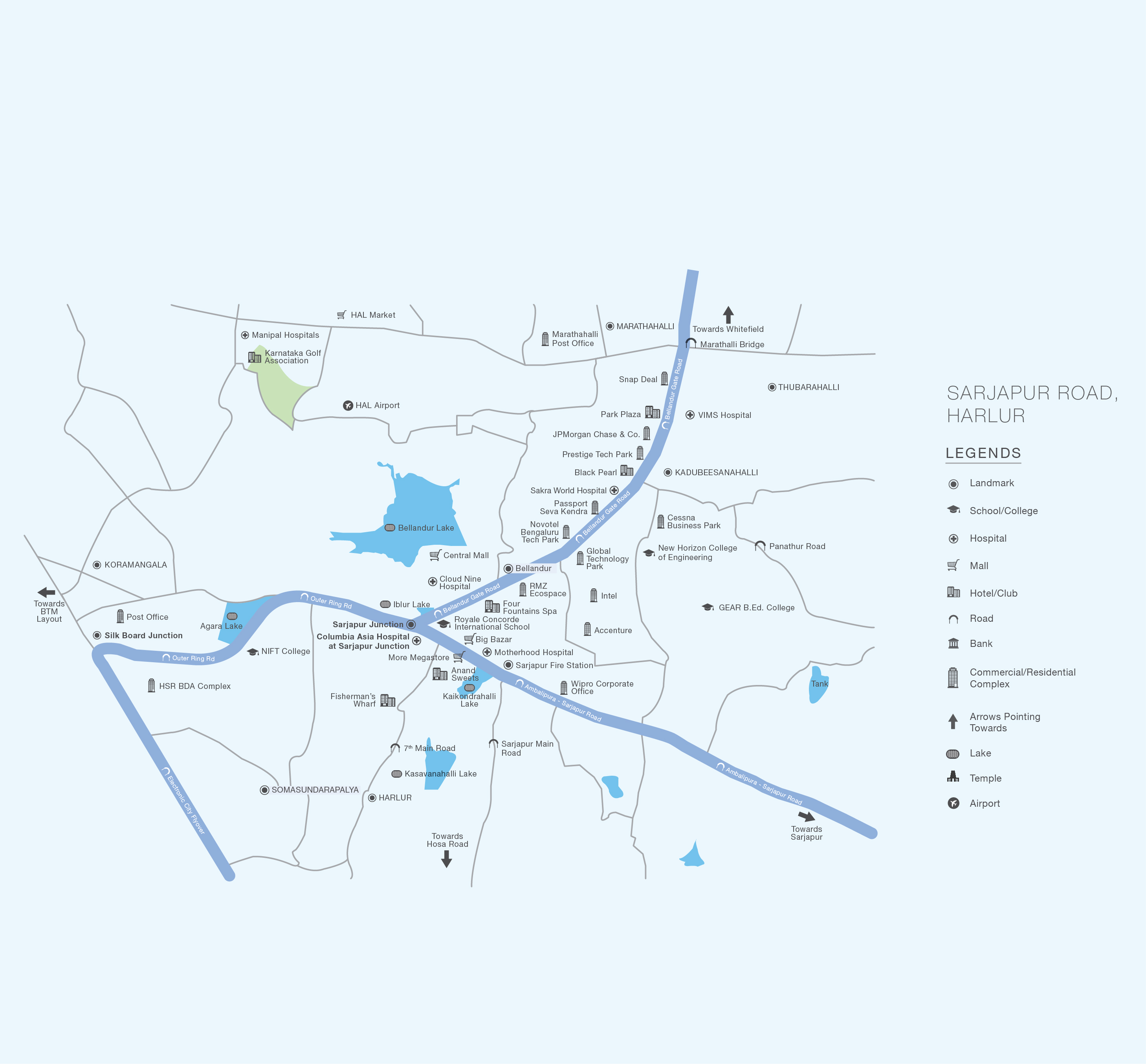 Godrej 24 Sarjapur Road Location Map